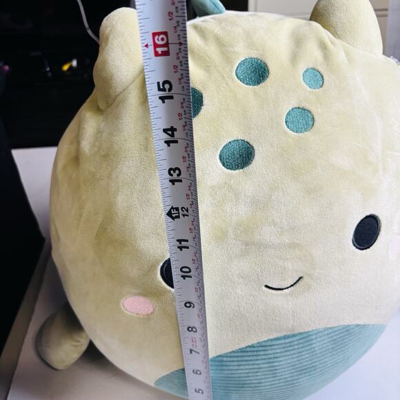 Squishmallows -Alec the Sea Monster Large Olive Green 16" - Picture 16 of 16